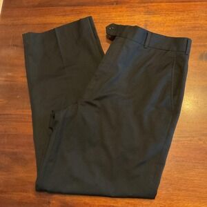 Alfani Dress Pants Mens 34x29 Black Flat Front Straight Leg Office Business
